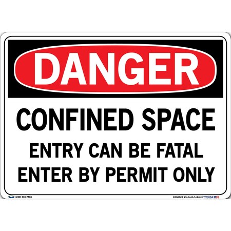 Vestil Sign, Danger, 14.5x10.5", Label/Decal, .011, SI-D-43-C-LB-011 SI-D-43-C-LB-011